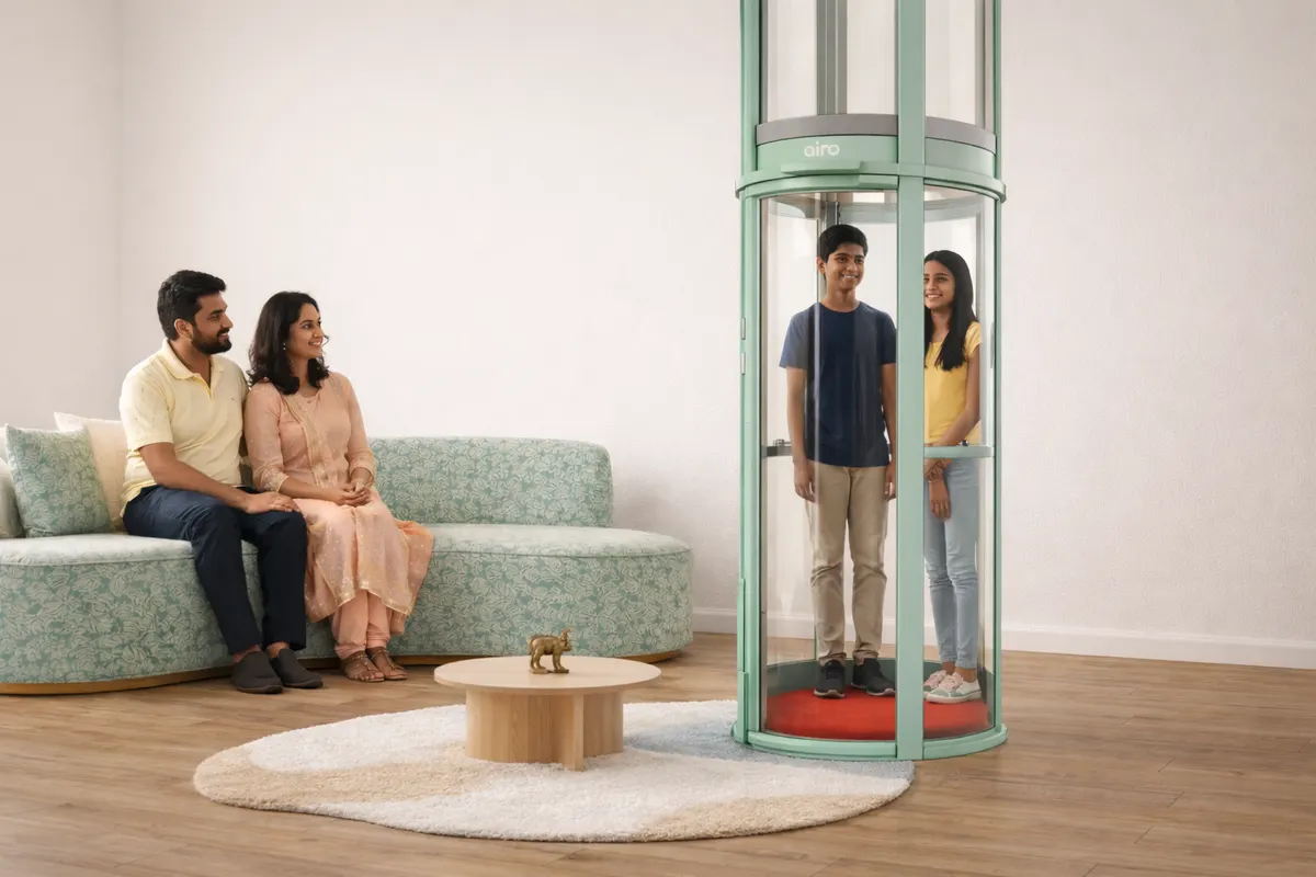 Airo family home lift in a modern residence
