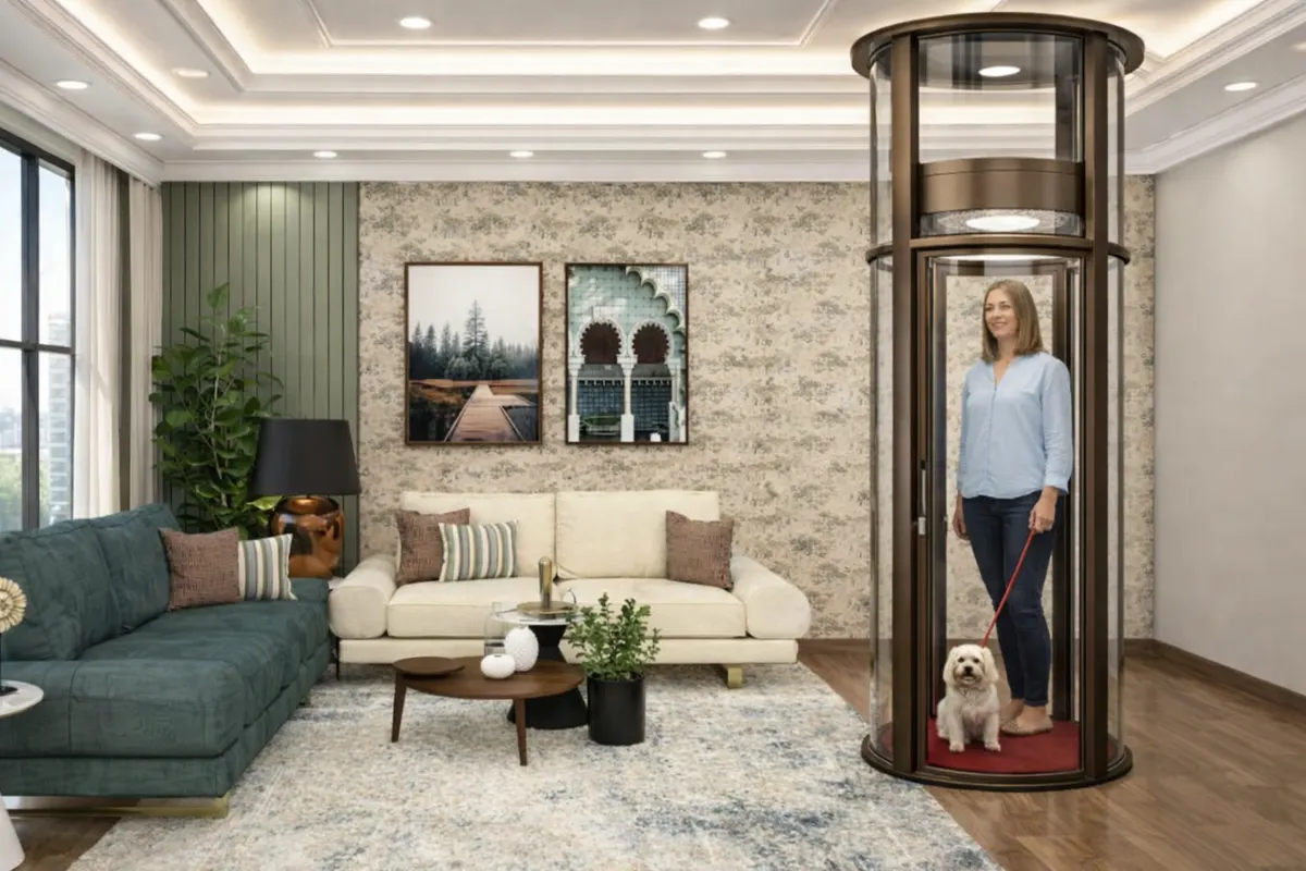 Airo vacuum lift in a modern living room