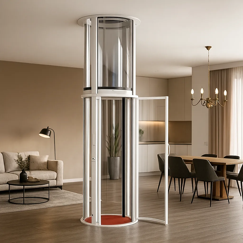 Airo home lift with open door showing interior