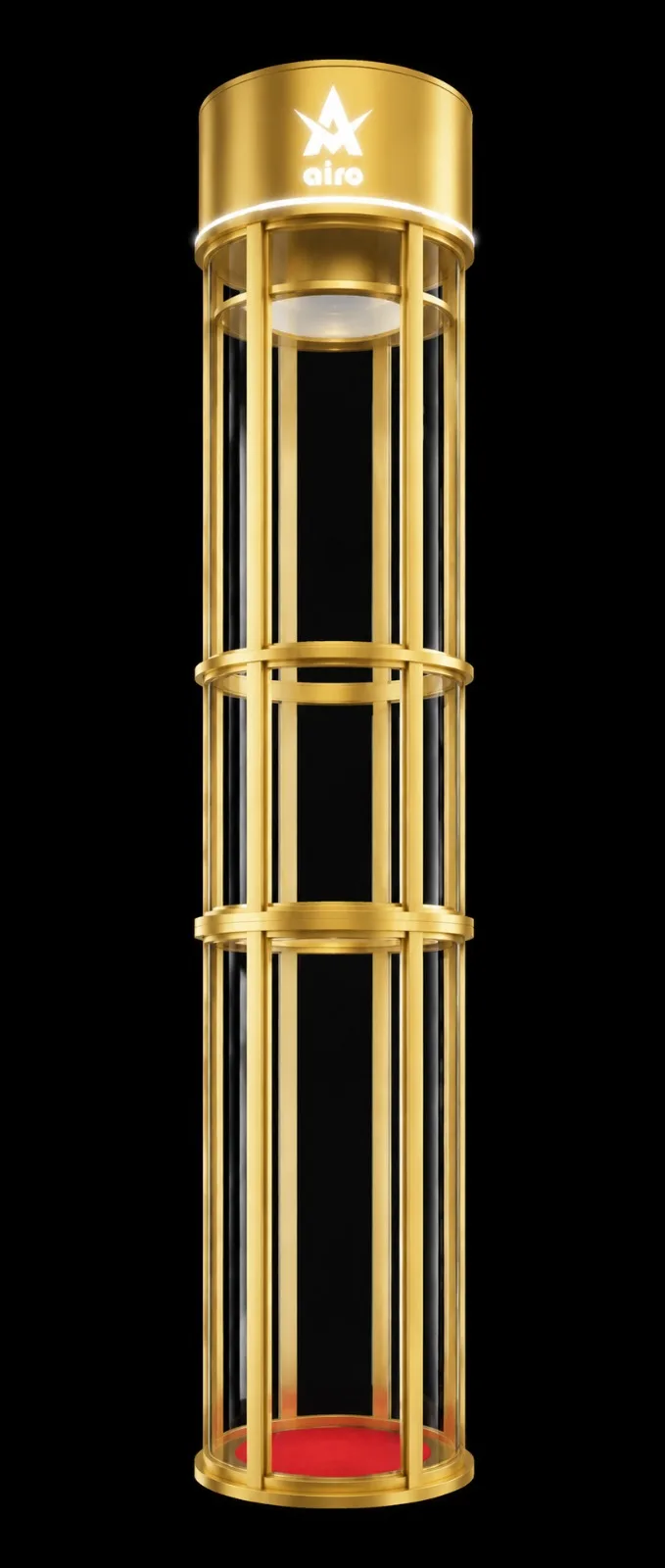 Airo vacuum lift in a luxury gold structure finish